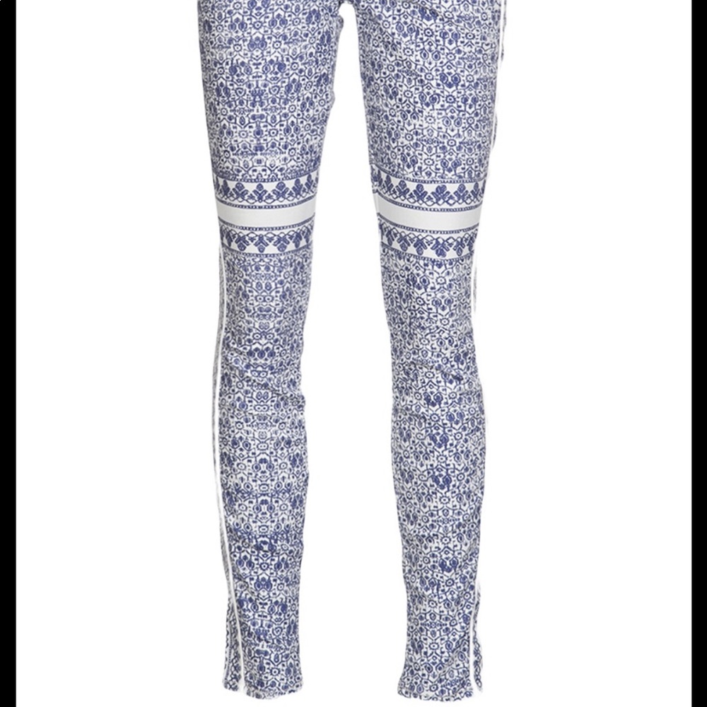 Mother Colorblock Looker Shag Jeans